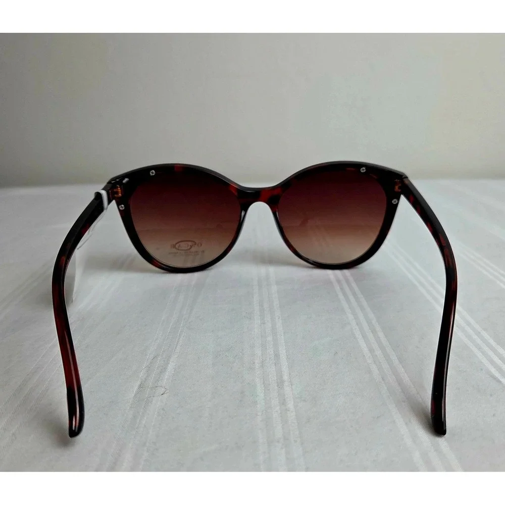 Oscar de la Renta Womens Tortoise Shell Oversized Sunglasses UV Protection Brown